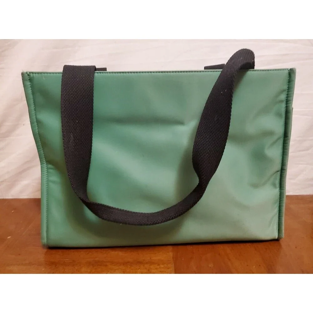 Kate Spade Diaper Shoulder Bag Tote Mint Green With Inner Pouch Zips Pockets